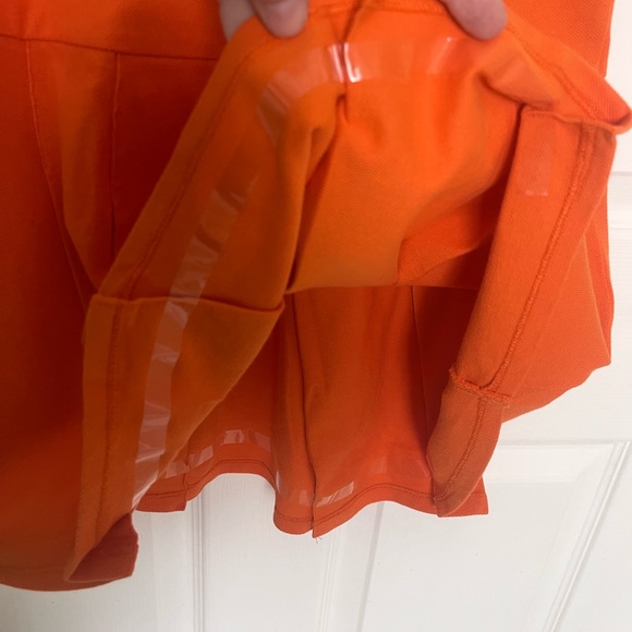 New Land's End Girls 8 School Uniform Polo Dress Pleat Orange Short Sleeve NWOT - Picture 5 of 8